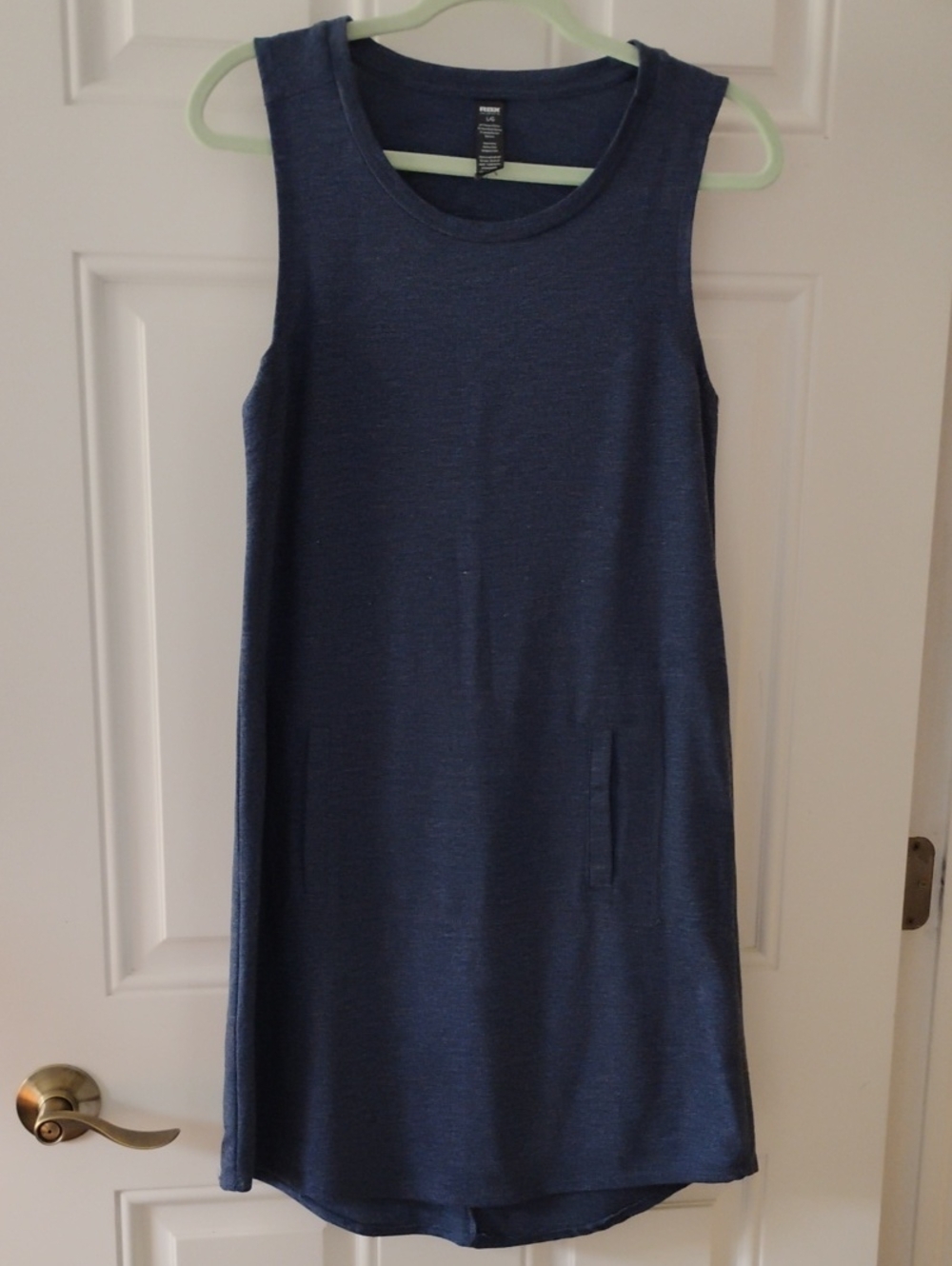 RBX Sleeveless Knit Shift Dress in Deep Navy